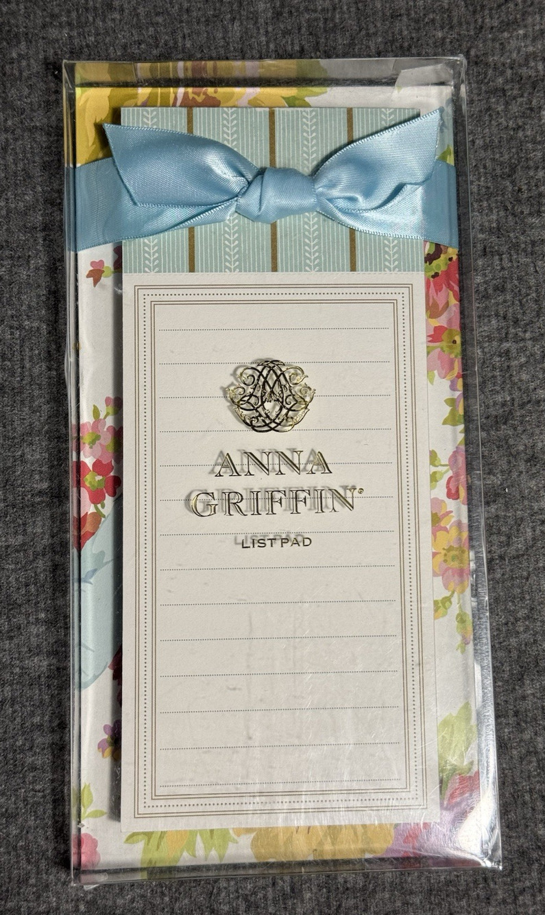 ANNA GRIFFIN Floral Listpad 60 Sheets - New